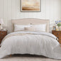 BLOOMHAVEN Queen Comforter Set-7 Pieces Green Plaid Floral Bedding Set