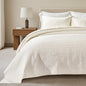 EVERGRACEHOME Cotton Sateen Quilt Set, Queen Size, Olive Green