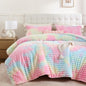 Smoofy Fluffy Queen Size Comforter 3 PCS - Pink Fleece Bedding Set