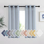 NICETOWN Semi Sheer Linen Ivory Curtains for Bedroom, W52xL84, 2 Panels