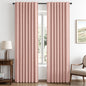 MIULEE 100% Blackout Linen Curtains for Bedroom 42 x 84 Inch Ivory 2 Panels