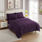 Sweet Home Collection 5 Piece Comforter Set Bag Solid Color All Season Soft Down Alternative Blanket & Luxurious Microfiber Bed Sheets, Navy, Twin