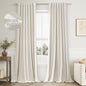 Guken Cream Linen Blackout Curtains 84 Inch Length 2 Panels Set for Living Room Bedroom Back Tab Thermal Insulated 100% Black Out Drapes Room Darkening Window Curtain Ivory Natural Beige