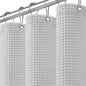 White Waffle Weave Shower Curtain 258GSM Heavyweight Cotton Fabric 72Wx72L