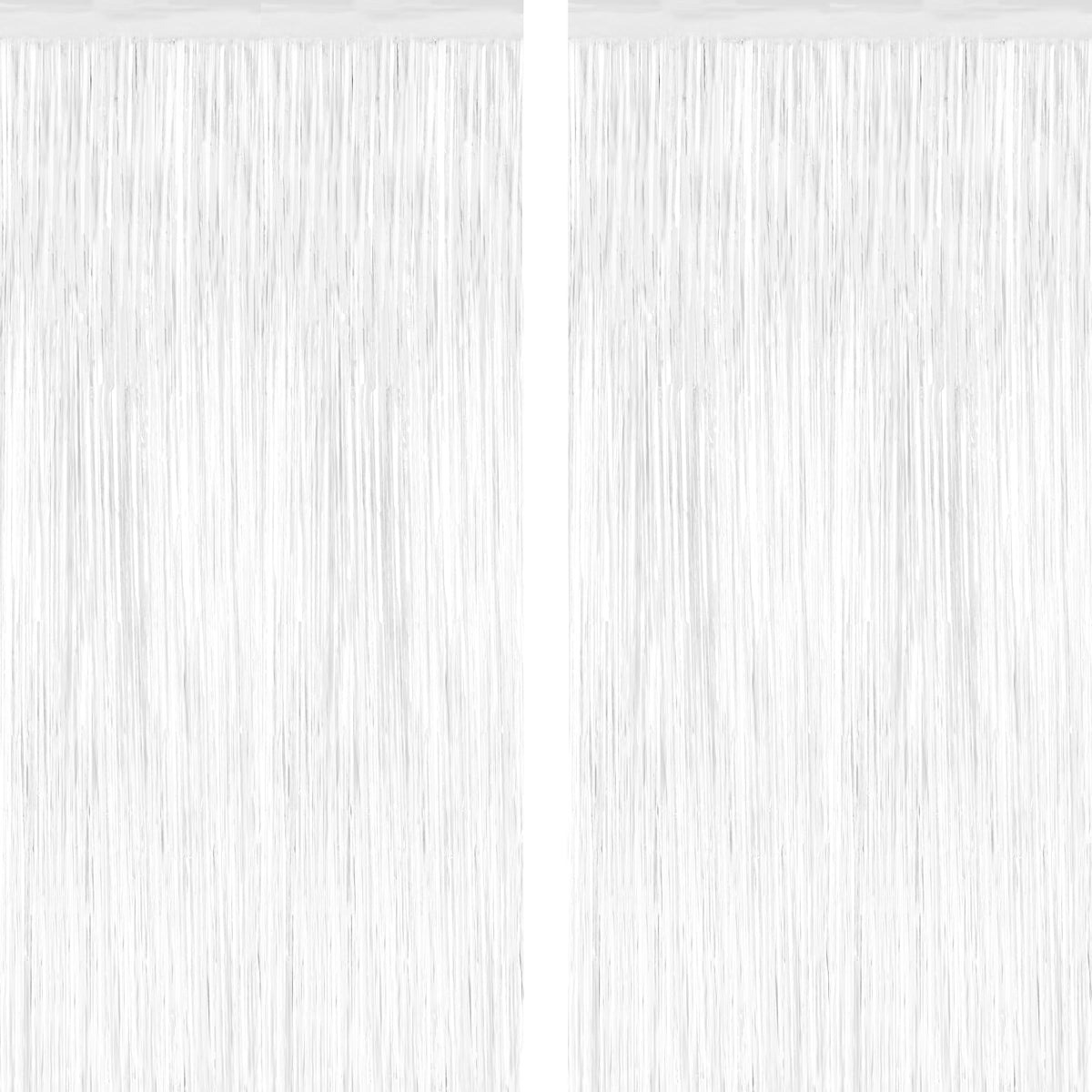 2 Pack Glitter Pink Backdrop, 3.28 FT x 7.05 FT Birthday Party Decorations, Laser Pink Fringe Curtains Foil Streamer Tinsel, Pink Curtains Photo Backdrop Happy Birthday Valentines Day Backdrop