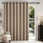 MIULEE 100% Blackout Linen Curtains for Bedroom 52x84 Inches Natural Beige
