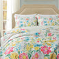 Travan 3-Piece Quilt Set Quilted Bedspread Lightweight Coverlet Set Garden Style Floral Printed Oversized Quilted Bedding Set with Shams for All Season, Exquisite, King Size