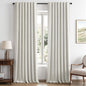 MIULEE 100% Blackout Linen Curtains for Bedroom 42 x 84 Inch Ivory 2 Panels