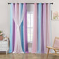 XiDi Blackout Curtains for Girls Bedroom Decor Pink Kids Rainbow Curtains