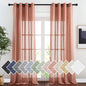 NICETOWN Semi Sheer Linen Ivory Curtains for Bedroom, W52xL84, 2 Panels