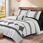 MaiRêve Embroidery Queen Comforter Set 7 Pieces Burnt Orange Bed in a Bag
