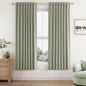 Guken Cream Linen Blackout Curtains 84 Inch Length 2 Panels Set for Living Room Bedroom Back Tab Thermal Insulated 100% Black Out Drapes Room Darkening Window Curtain Ivory Natural Beige