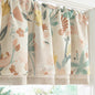 jinchan Linen Valance Curtain Farmhouse 16 Inch 1 Panel Blue on Beige