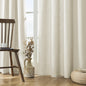 Joydeco Linen Curtains 96 inch Length 2 Panel Set, Light Filtering Curtain for Living Room Bedroom, 52 inch Wide Drapes with Rod Pocket Back Tab (96" Lx52 W, Ivory on Linen)