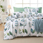 MUXHOMO Queen Comforter Set, 7-Piece Floral Bed in a Bag, Sage Green