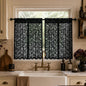 ALIGOGO Short White Lace Kitchen Curtains 36 Length 2 Panels W26 x L36 Inch