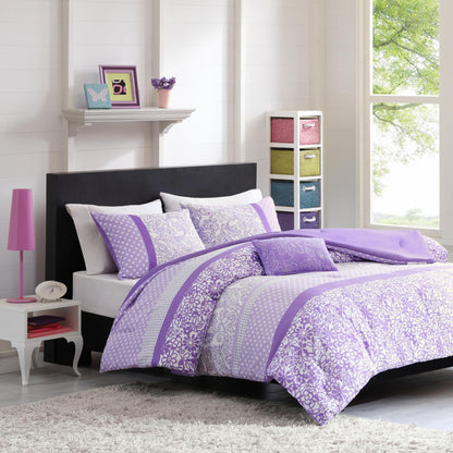 Intelligent Design Polka Dot Pink Zebra Queen Comforter Set, 4pc