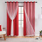 XiDi Blackout Curtains for Girls Bedroom Decor Pink Kids Rainbow Curtains