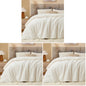 BEDELITE Fleece Full Comforter Set, Fluffy Bed Set, Cream White