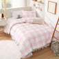 Andency Tan Gingham Comforter Set Twin, Brown Checkered Grid Plaid Bedding