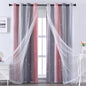 XiDi Blackout Curtains for Girls Bedroom Decor Pink Kids Rainbow Curtains