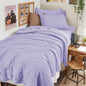 Full Comforter Set - 7PCS Bed in a Bag, Seersucker Bedding Set, Dark Grey