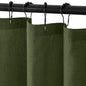 MIULEE Linen Buttonhole Fabric Shower Curtain Natural 72*72" 12 Metal Hooks