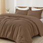 PHF Ultra Soft Waffle Comforter Set 3 Pieces King, Linen