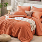 Sasttie Navy Blue Queen Comforter Set 7-Piece, Pre-Washed Bed in a Bag