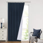 Vision Home Natural Pinch Pleated Full Blackout Curtains Linen Blended Room Darkening Window Curtains 95 inch for Living Room Bedroom Thermal Insulated Pinch Pleat Drapes with Hooks 2 Panel 40"Wx95"L