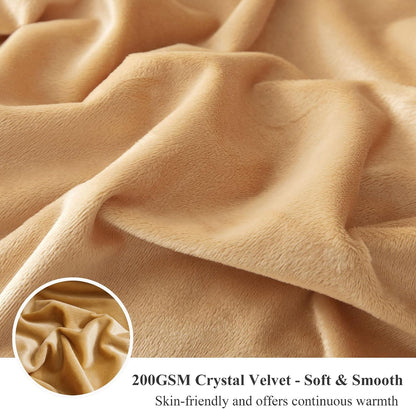 XeGe Cheetah Print Fluffy Faux Fur Duvet Cover Set, Queen, Leopard Brown