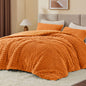 BEDELITE Fluffy Queen Comforter Set, Dark Grey Fleece Bed Set 3 Pieces