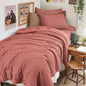 Queen Comforter Set - 7PCS Bed in a Bag, Seersucker Bedding Set, Dark Grey