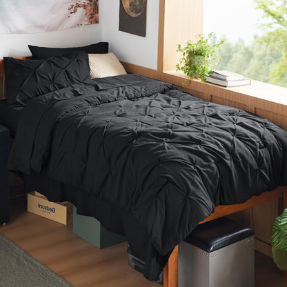 Bedsure 7-Piece King Size Comforter Set & Sheets, Olive Green King Bedding