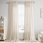 Nanspring Linen Kitchen Window Curtains Over Sink for Cafe 36x36 Inch Cream