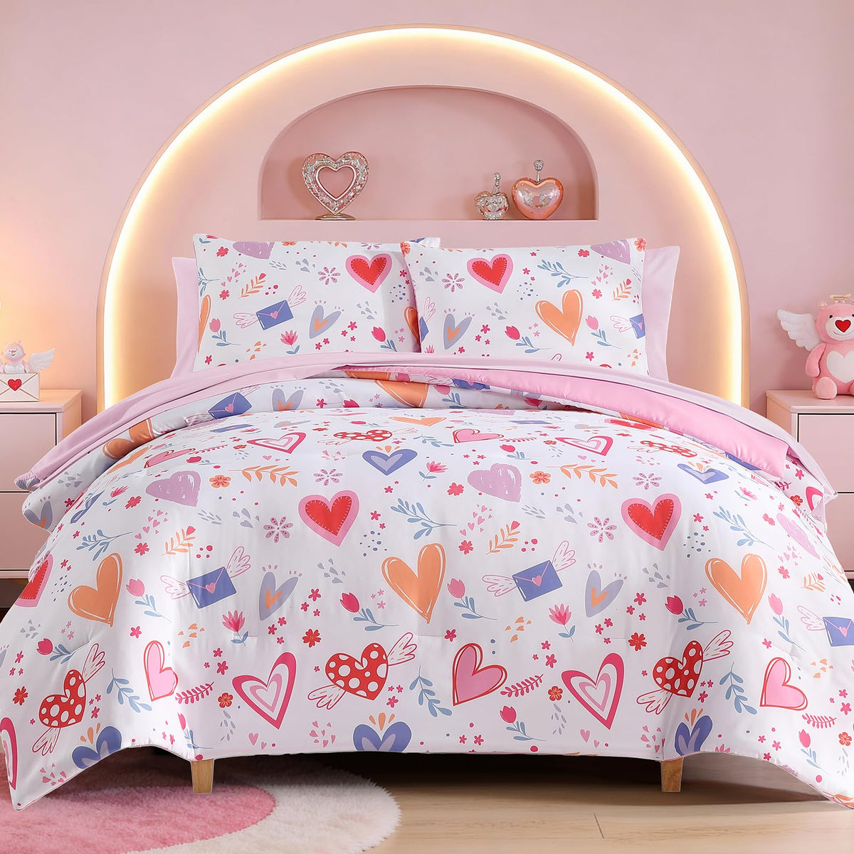 Twin Bedding Sets for Boys - 5 Pieces Space Bedding Twin Comforter Set