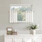 Nanspring Linen Kitchen Window Curtains Over Sink for Cafe 36x36 Inch Cream