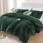 Smoofy Fluffy Queen Comforter Set, Faux Fur Pink Comforter Set 3 Pcs