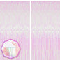 Voircoloria Laser Pink Foil Fringe Backdrop Curtains,3.3x6.6ft, 2 Pack