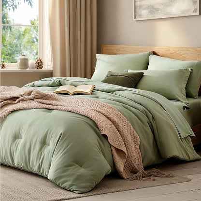 Full Size Comforter Sets-7 Pieces Ultra Soft Bed in a Bag Full Bedding Sets