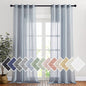 NICETOWN Semi Sheer Linen Ivory Curtains for Bedroom, W52xL84, 2 Panels