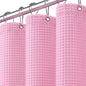 White Waffle Weave Shower Curtain 258GSM Heavyweight Cotton Fabric 72Wx72L
