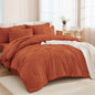 Andency King Size Comforter Set, Dark Emerald Green, 7 Pieces