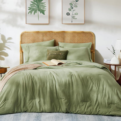 Full Size Comforter Sets-7 Pieces Ultra Soft Bed in a Bag Full Bedding Sets