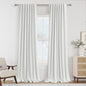 Guken Cream Linen Blackout Curtains 84 Inch Length 2 Panels Set for Living Room Bedroom Back Tab Thermal Insulated 100% Black Out Drapes Room Darkening Window Curtain Ivory Natural Beige