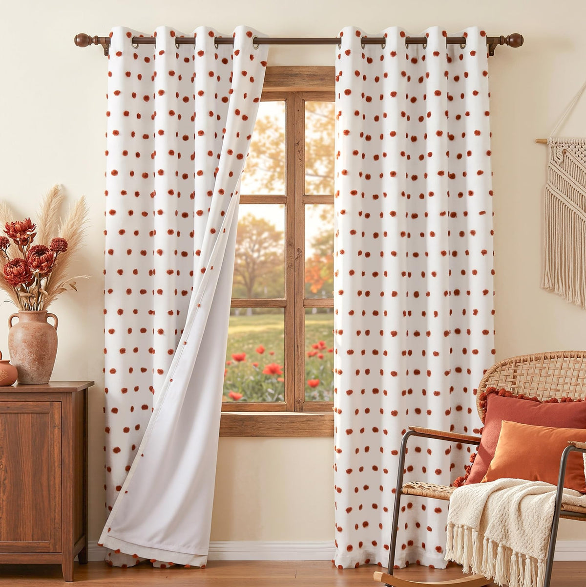 MYSKY HOME Kids Blackout Curtains for Boys Bedroom 84 Inch Long 100% Light Blocking Cute Curtains for Playing Room 2 Panels Grommet Nursery Drapes with Rainbow Pom Pom Sheer 2 Layered 50W x 84L