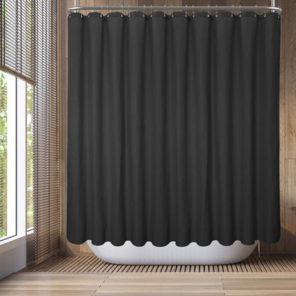 Barossa Design Waffle Weave White Shower Curtain Hotel, Standard Size