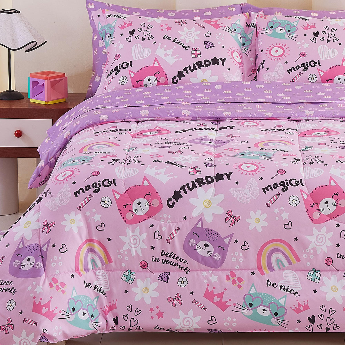 Viviland Kids Twin Bedding Sets, Boys Comforter, Cow Print