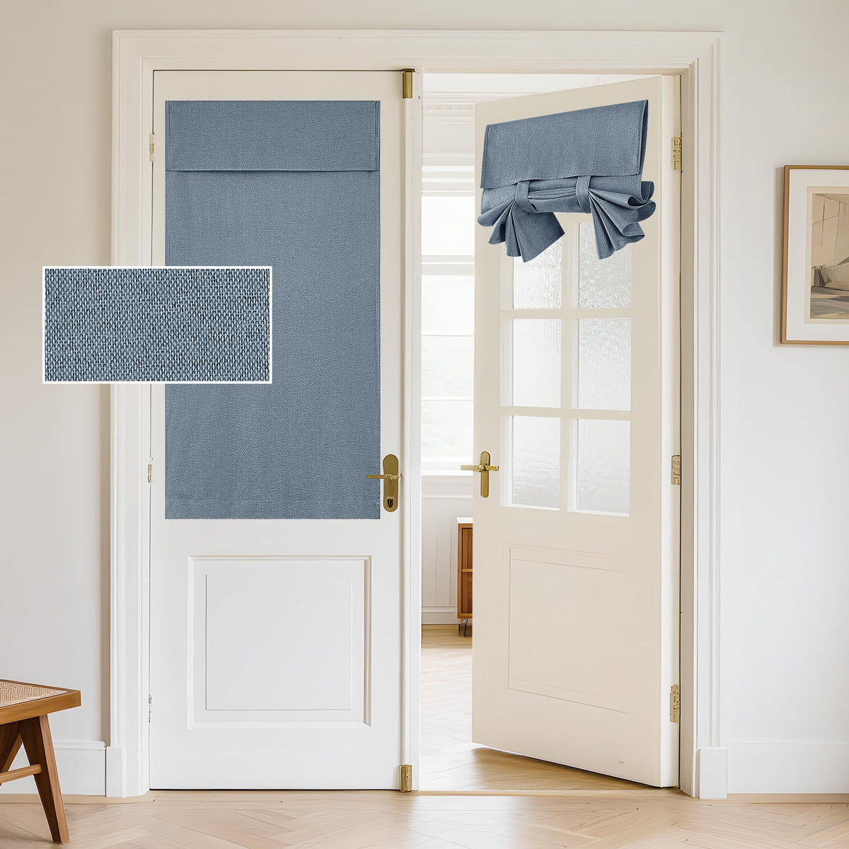 RYB HOME Tricia Room Darkening Curtains for French Door,Door Curtain Blinds