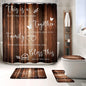 Rustic Brown Striped Shower Curtain Abstract Ombre Vintage Modern Masculine